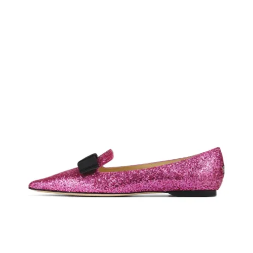 Jimmy Choo Gala Туфли на плоской подошве Женские Розовые