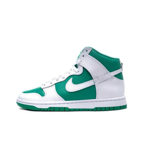 nike Dunk 'Сосновый зеленый' Slip-resistant Abrasion-resistant High Top Скейтборд Кроссовки Мужские Зеленый Белый