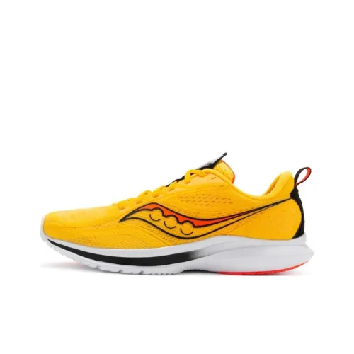 Saucony Kinvara 13 Амортизаторы Slip-resistant устойчивые к истиранию Низкий топ Беговые кроссовки Мужские Желтый красный