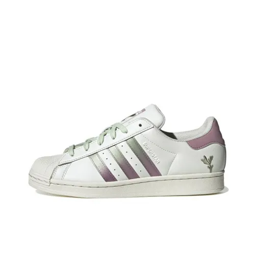 Adidas Originals SUPERSTAR LOW Топ Скейтборд Кроссовки Женские Белые Фиолетовые
