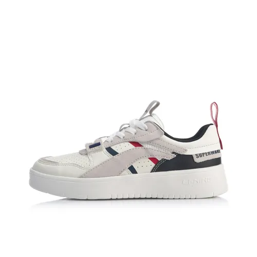 LiNing Superwave противоскользящая устойчивая к истиранию низкий топ спортивная повседневная обувь мужская белый серый