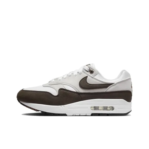 Nike Air Max 1 'Барочный коричневый' Устойчивый к истиранию Низкий Топ Casual Женский Белый Коричневый