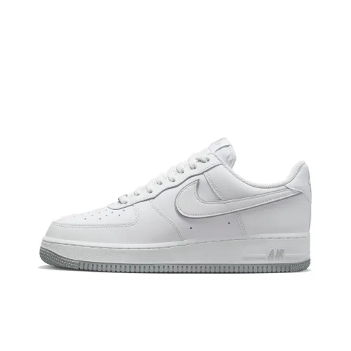 Nike Air Force 1 Low Топ Скейтборд Кроссовки Мужские Белые Серые
