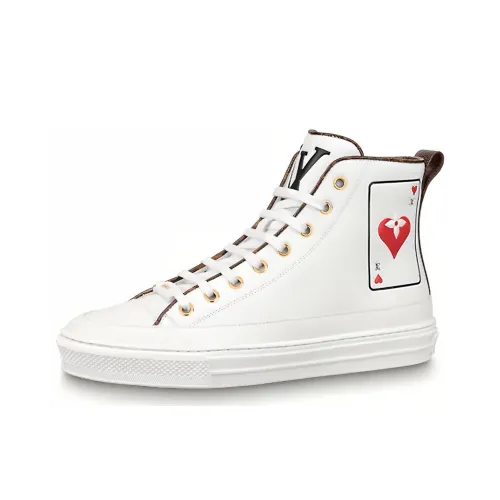 LOUIS VUITTON Stellar Высокий Топ Стильные Скейтбординги Женские Белые