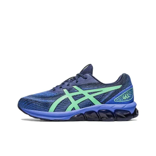 Asics Gel Quantum 180 7 Износостойкие Дышащие Низкие Кроссовки для Бега Синие Зеленые