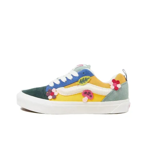 Vans Knu Skool Скейтборд Кроссовки Низкие Топ Желтый Зеленый Синий Унисекс