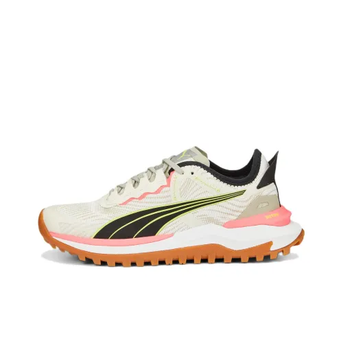 PUMA Voyage Nitro Slip-resistant Abrasion-resistant Низкий топ Марафон Беговые кроссовки Женские Белый Розовый