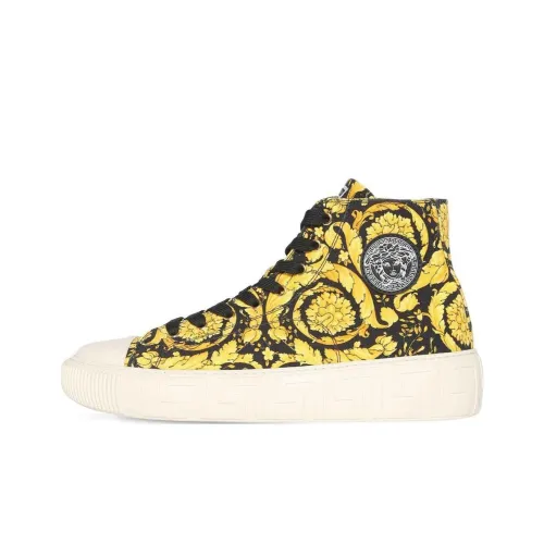 VERSACE Barocco High Top Canvas Shoes Men's