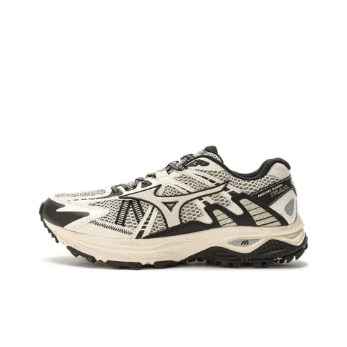 Mizuno Racer Trail Амортизаторы Shock противоскользящие устойчивые к истиранию низкий топ беговые кроссовки унисекс бежевый белый черный