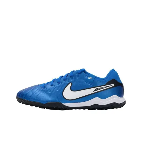 Nike Tiempo Legend 10 TF Шипы Slip-resistant Abrasion-resistant Футбольные бутсы Мужской Синий