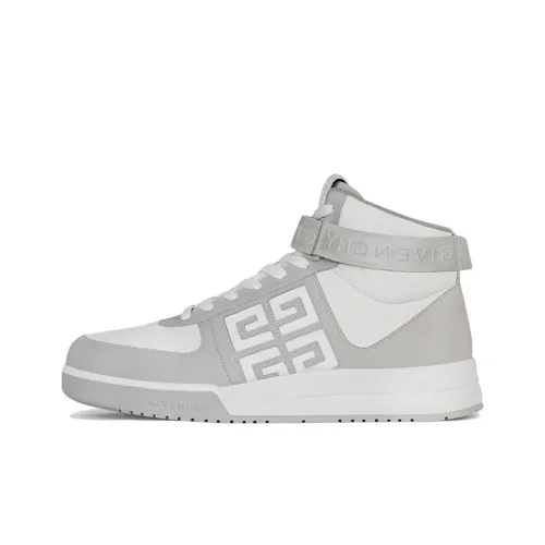 Givenchy G4 High Топ Стильные Скейтбординги Мужской Серый Белый