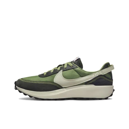 Nike Waffle Debut Slip-resistant Abrasion-resistant Low Top Casual Shoes Men's Black Green Найк Waffle Debut Противоскользящий Устойчивый к истиранию Низкий Топ Повседневная Обувь Мужская Черный Зеленый