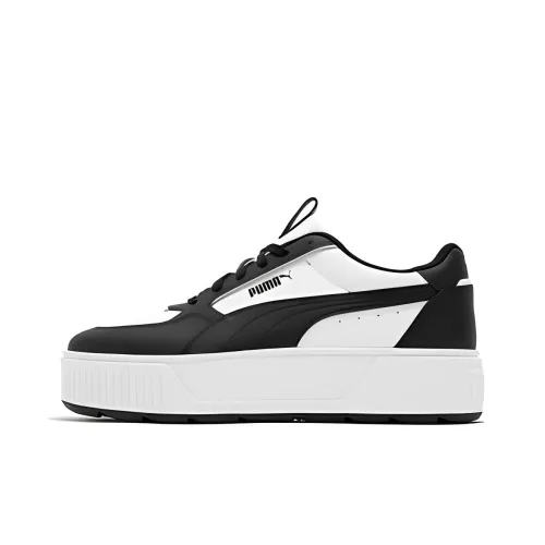 PUMA Mayze Raw Low Топ Кроссовки для скейтбординга Женские Белые Черные