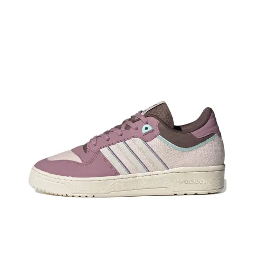 Adidas Originals Rivalry Low 86 Противоскользящие Устойчивые к истиранию Низкие Кроссовки для скейтбординга Мужские Бежево-фиолетовые