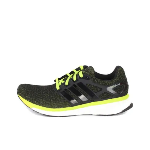 Adidas Energy Boost Slip-Resistant Abrasion-Resistant Lightweight Low-Top Running Shoes Men's Black Adidas Energy Boost Противоскользящие Устойчивые к износу Легкие Низкие Беговые Кроссовки Мужские Черные