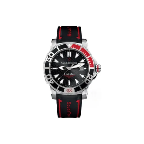 BUCHERER PATRAVI Collection Автоматический Механический Механизм Мужские Часы Часы 44,6 мм Черный Циферблат Корпус из Нержавеющей Стали