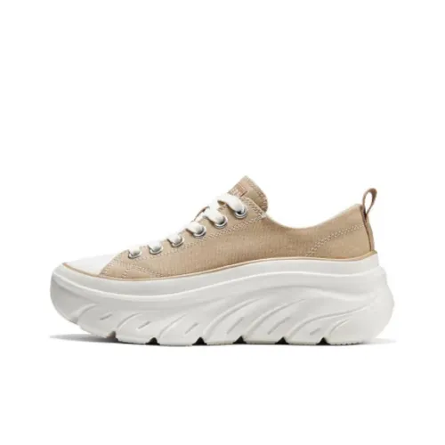 Skechers Street Low-Top Скейтборд Кроссовки Женские Бежевые