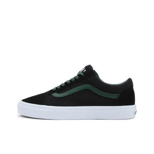 Vans Old Skool Collection Клуб Low Топ Скейтборд Кроссовки Унисекс Черный Белый Зеленый