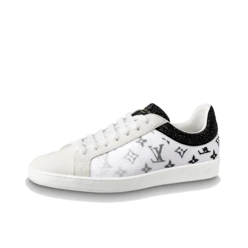LOUIS VUITTON Luxembourg Low Топ Скейтборд Кроссовки Унисекс Черный Белый Градиент