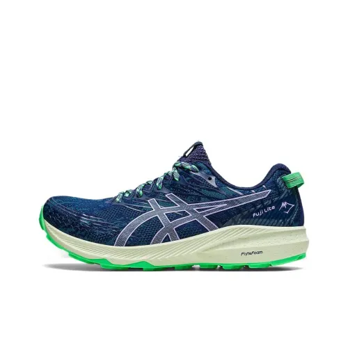 Asics Fuji Lite 3 Low Топ Беговые кроссовки Женские Синий Зеленый