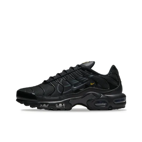Nike Air Max Plus Амортизация Легкий Низкий Топ Повседневная Беговая Обувь Мужская Черная