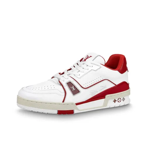 LOUIS VUITTON Тренер Стильные Скейтбординги Мужской Красный Белый