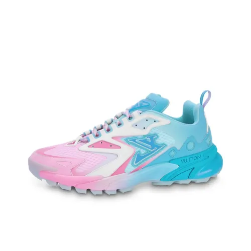 LOUIS VUITTON Runner Tatic Амортизация Низкий Топ Спортивная Повседневная Обувь Мужская Синий Розовый