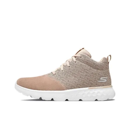 Skechers Go Run 400 Slip-resistant Abrasion-resistant Shock Absorbers MID Топ Беговые кроссовки Коричневый