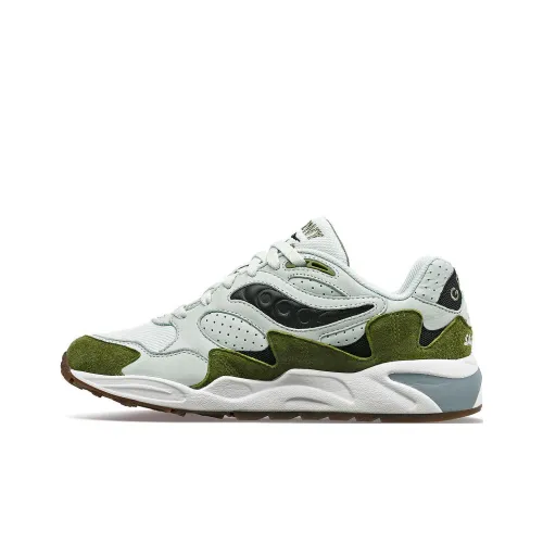 Saucony Grid Shadow 2 Амортизация Износостойкий Низкий Топ Повседневная Обувь Унисекс Белый Зеленый