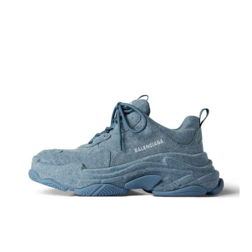 Balenciaga Triple S Low Топ Повседневная обувь Мужская Синяя