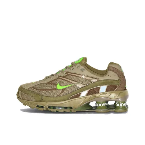 Supreme x Nike Shox Ride Low Топ Повседневные Беговые Кроссовки Унисекс Оливково-Зеленый
