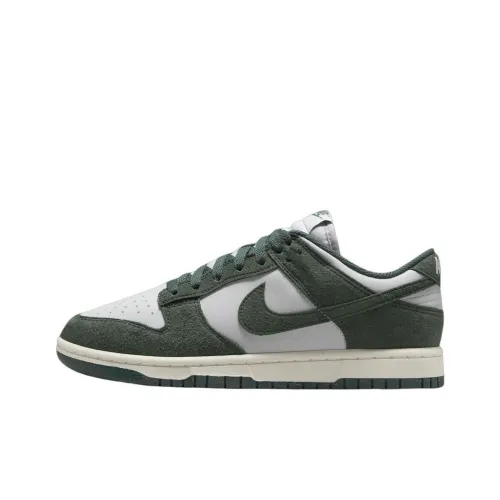 NIKE Dunk Кроссовки для скейтбординга Низкие Бело-зеленые Женские
