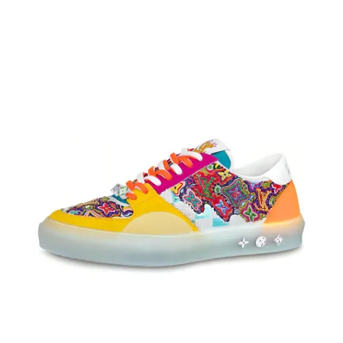 LOUIS VUITTON Ollie Low Топ Стильные Скейтбординги Мужской Белый Желтый