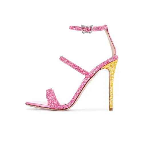 SOPHIA WEBSTER ROSALIND One Ремешок Сандалии 10 см Женские Розовый Желтый