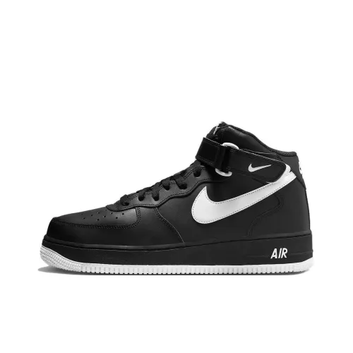 Nike Air FORCE 1 Slip-on Устойчивый к истиранию Скейтбординг Кроссовки Черный Белый