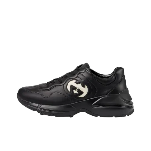 GUCCI Rhyton Low Топ Повседневная обувь Мужская Черная
