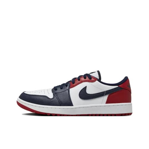 Jordan Air Jordan 1 Винтажные баскетбольные кроссовки Low Топ Синий Красный Унисекс