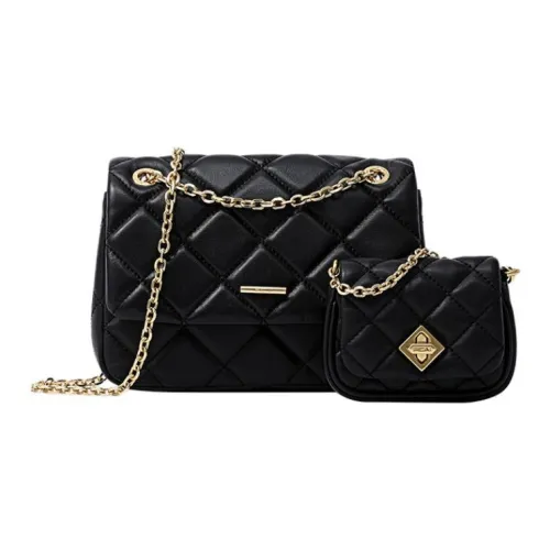 FION Кожа и Металл Сумка через плечо Стандартная Женская Черная