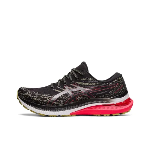 Asics Gel KAYANO 29 Устойчивый к истиранию Дышащий Амортизация Низкий Топ Марафон Беговые кроссовки Мужской Черный Красный