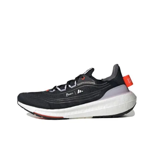 Adidas Ultraboost Light противоскользящий устойчивый к истиранию легкий низкий топ беговые кроссовки унисекс черный белый