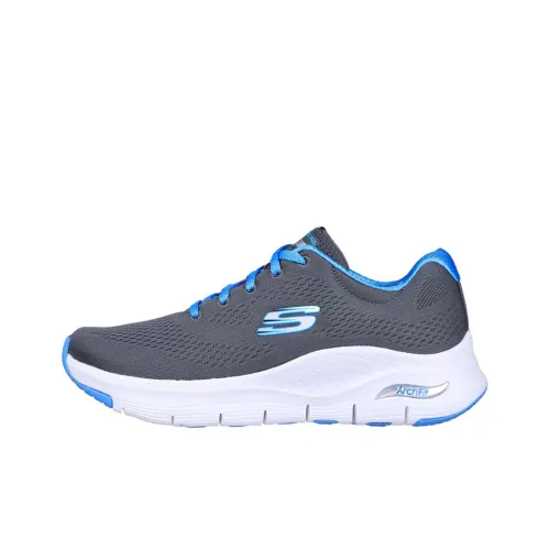 Skechers Arch Fit Low Топ Спортивная Повседневная Обувь Женская Серый Синий