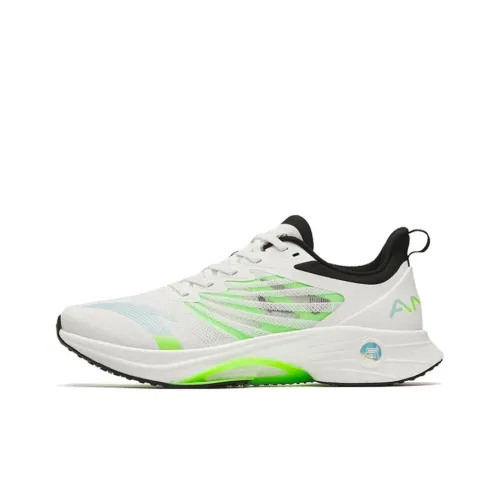 ANTA MACH 3,0 Амортизаторы Slip-resistant и устойчивые к истиранию Низкий топ Повседневные Беговые кроссовки Мужские Белый Зеленый