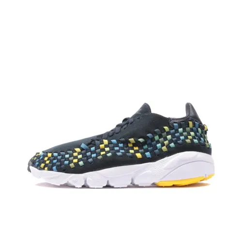 Nike Air Footscape Износостойкий Дышащий Низкий Топ Повседневная Обувь Унисекс Синий Желтый Белый