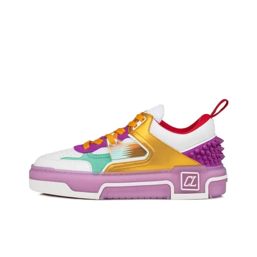 Christian Louboutin Astroloubi Скейтборд Кроссовки Низкие Белый Фиолетовый Желтый Женские