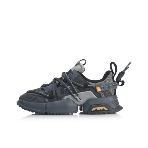 LINING Pan Gu Trek Устойчивый к истиранию Дышащий Низкий Топ Спортивная Повседневная Обувь Мужская Снежно-Серый