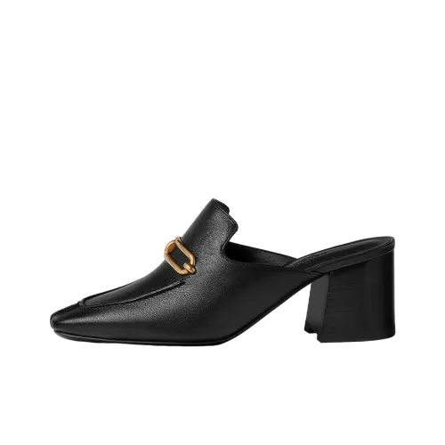 HERMES Gisele Стильные Сандалии 6 см Мужские Черные