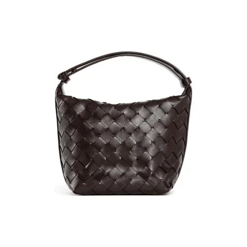 Bottega Veneta Intrecciato Телячья кожа Сумка через плечо Женская Темно-коричневая