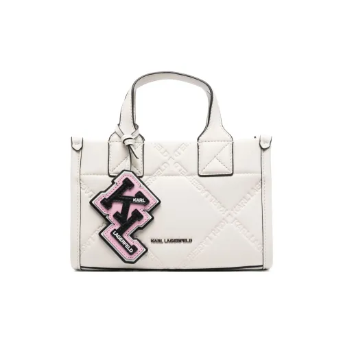 Karl Lagerfeld Кожа Тоут Сумка Сумка для покупок Маленькая Сумка Женская Белая