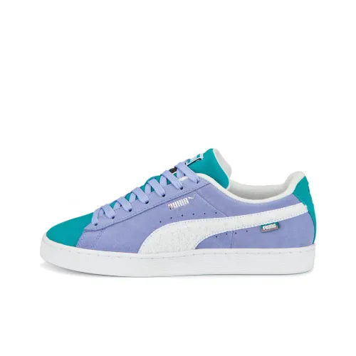 PUMA Suede Series Fandom Low Топ Скейтборд Кроссовки Фиолетовый Зеленый