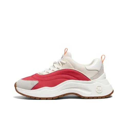 MICHAEL KORS Низкий Топ Спортивная Повседневная Обувь Женская Бежевая Красная